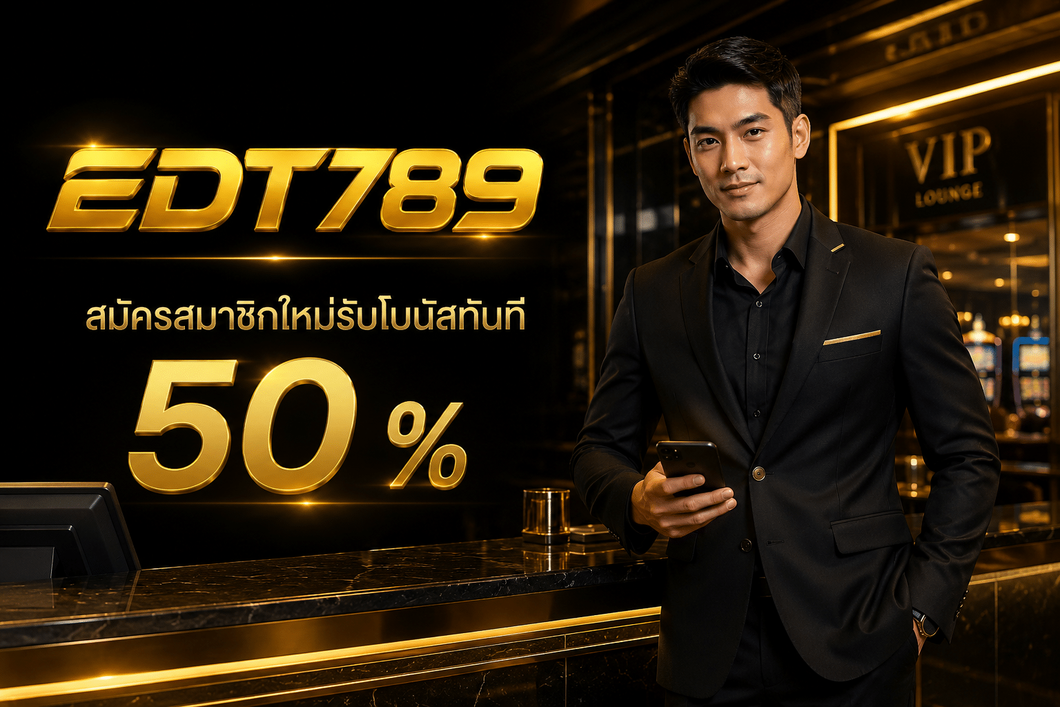 สมัครสมาชิกใหม่รับโบนัสทันที 50 %
